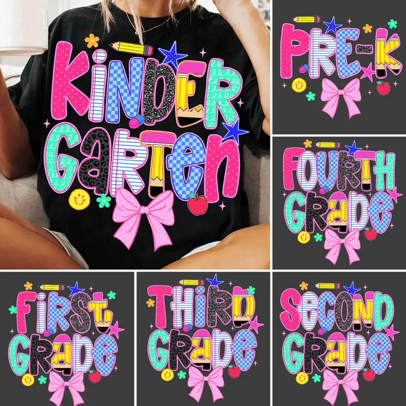 Bright grade level with bow
