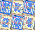 Grade gingham blue number