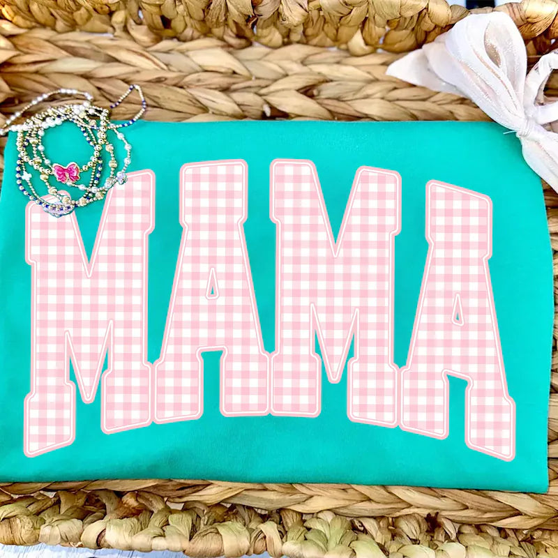 Mama pink gingham