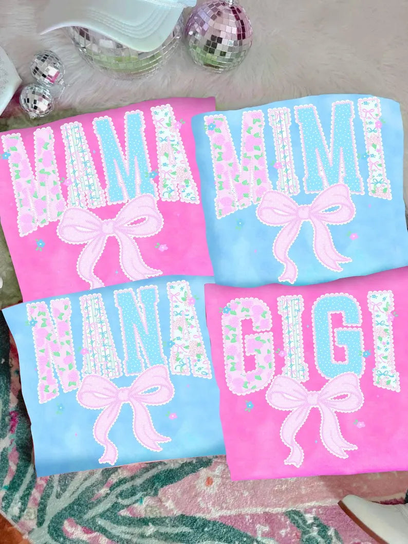 Name with pink bow