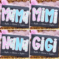 Pink floral with names under