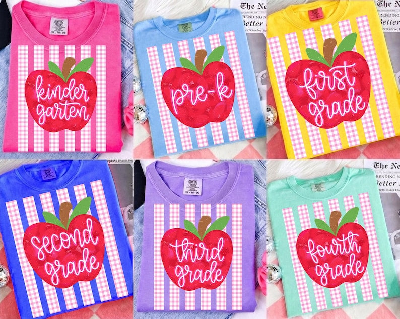 Grade level pink stripes