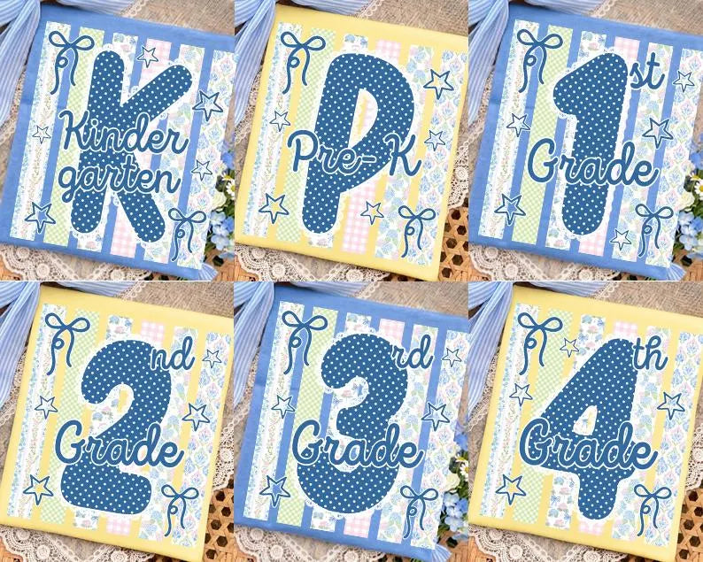 Blue number stars