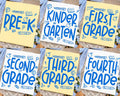 Blue writing grades