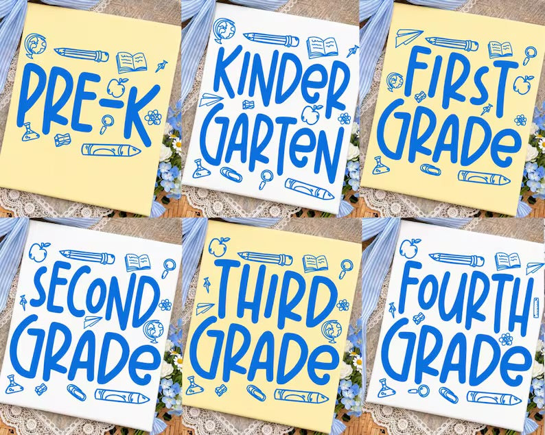Blue writing grades